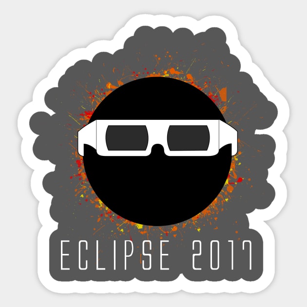 Eclipse 2017 Sun with Viewing glasses Sticker by joshp214